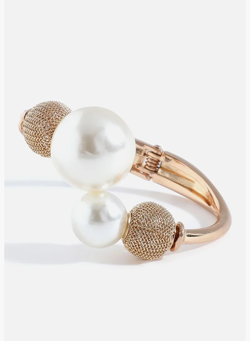 SOHI Gold Plated Pearls Bracelet