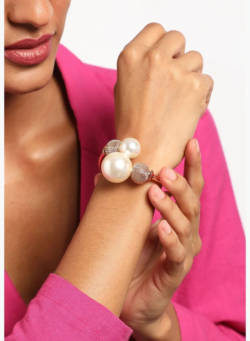 SOHI Gold Plated Pearls Bracelet