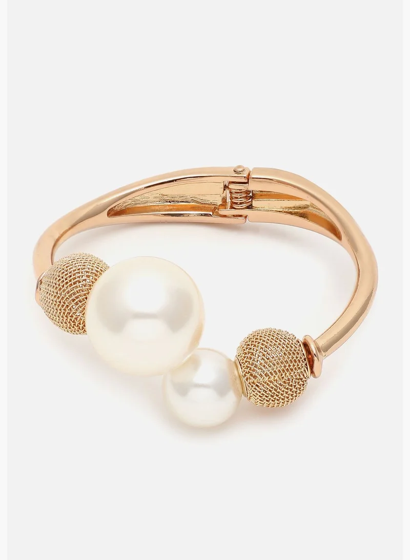 SOHI Gold Plated Pearls Bracelet