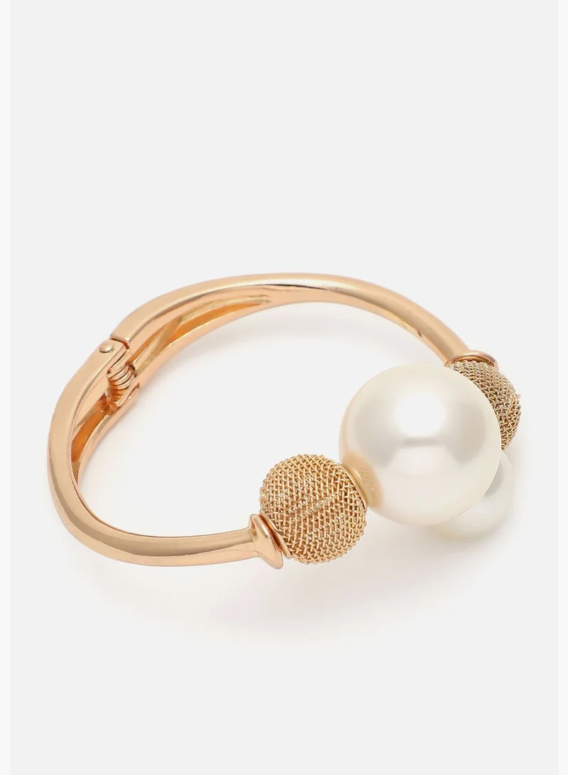SOHI Gold Plated Pearls Bracelet