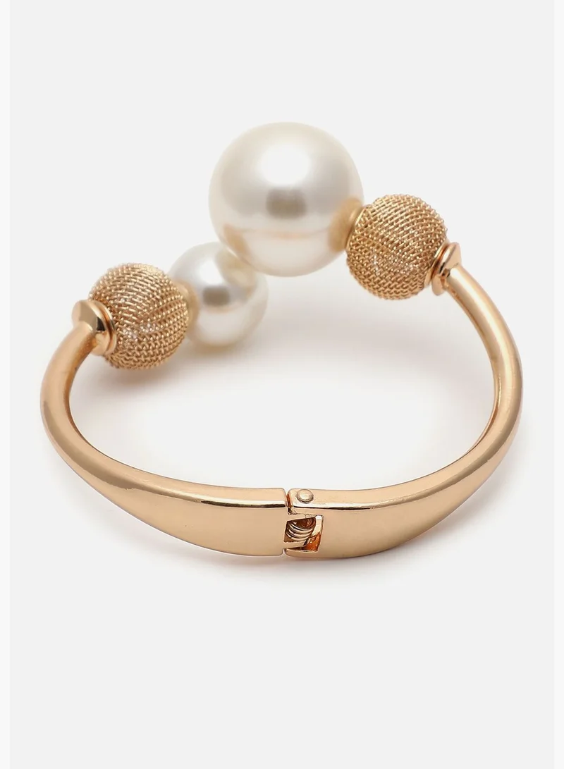 SOHI Gold Plated Pearls Bracelet