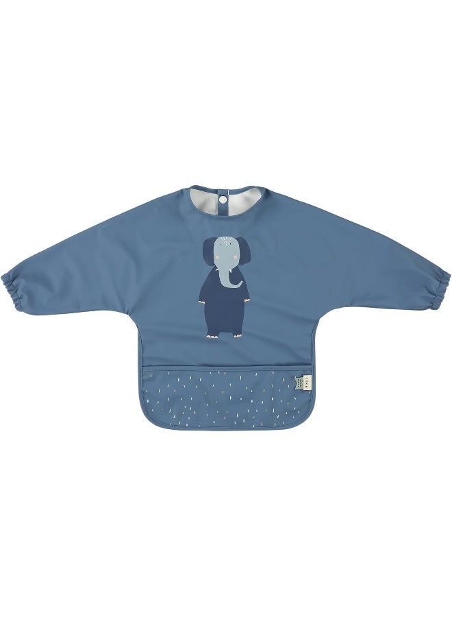 Trixie Waterproof Long Sleeve Bib With Pocket , Mrs. Elephant - Image 1