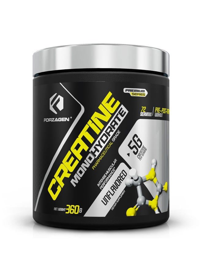 Forzagen Creatine Monohydrate Powder Unflavored, Micronized Creatine Powder for Muscle Gain for Men & Women, Creatina Monohidratada en Polvo, Creatina para Aumentar la Masa Muscular - 72 Servings - Image 1