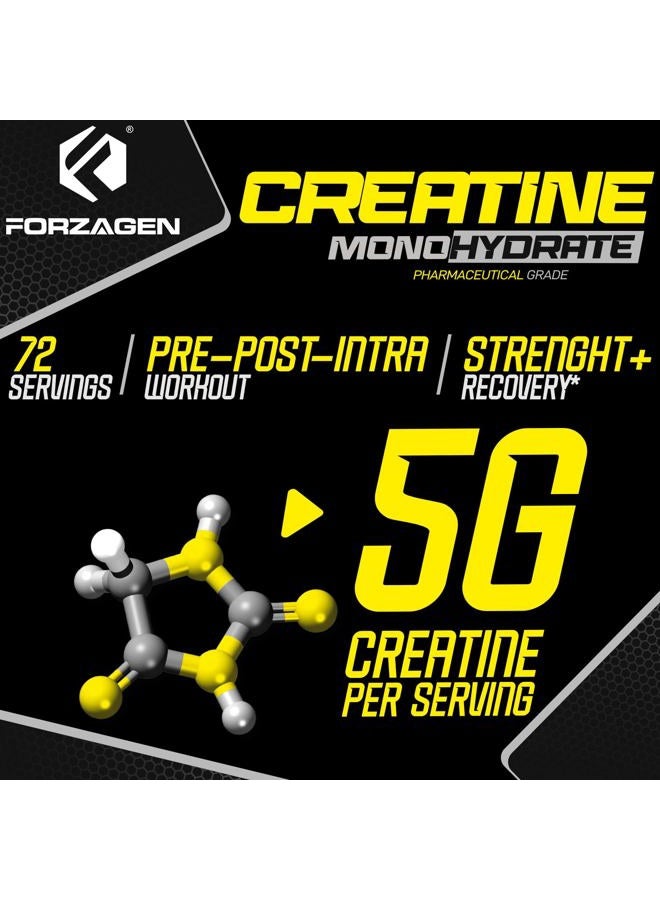 Forzagen Creatine Monohydrate Powder Unflavored, Micronized Creatine Powder for Muscle Gain for Men & Women, Creatina Monohidratada en Polvo, Creatina para Aumentar la Masa Muscular - 72 Servings - Image 5
