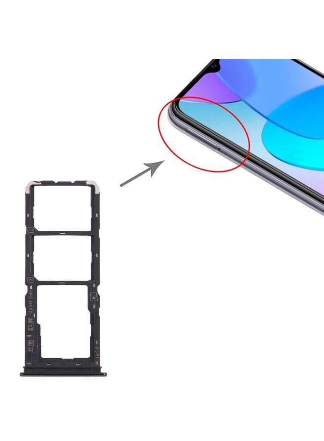 erorex For vivo Y11s V2028 SIM Card Tray + SIM Card Tray + Micro SD Card Tray (Black) - Image 4