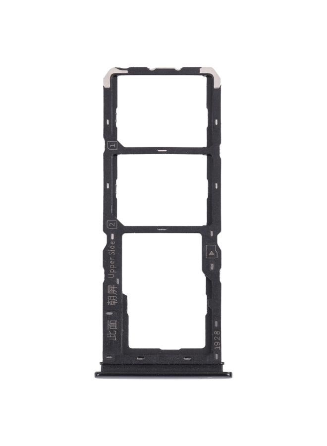 erorex For vivo Y11s V2028 SIM Card Tray + SIM Card Tray + Micro SD Card Tray (Black) - Image 1