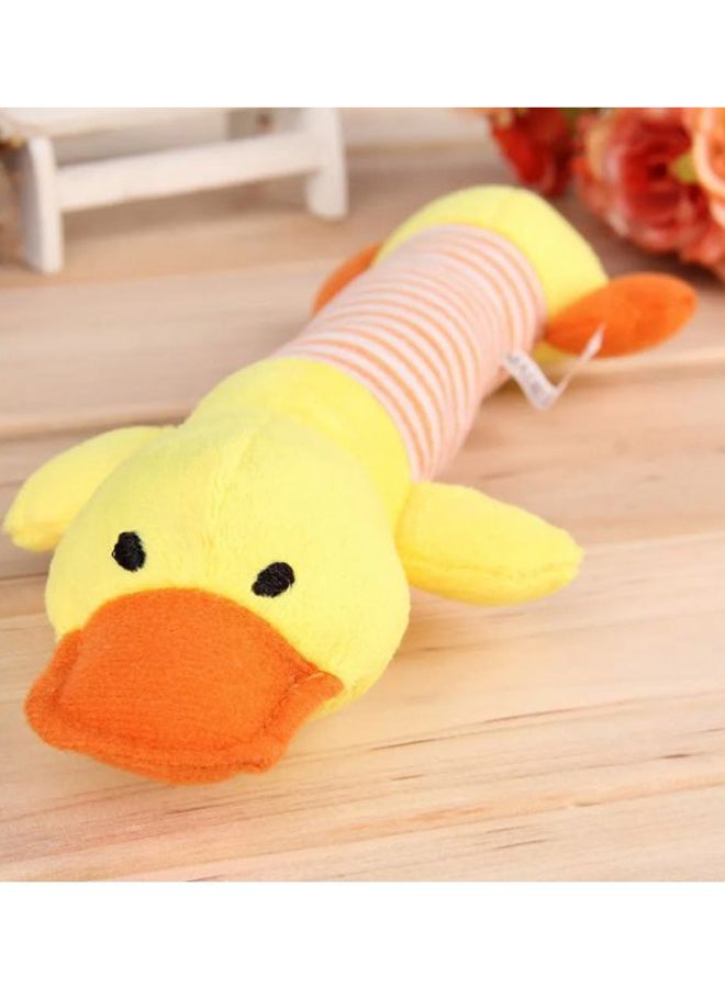 OUTAD Chew Squeaker Squeak Plush Sound Toy Orange/Yellow 250x30x110mm - Image 2