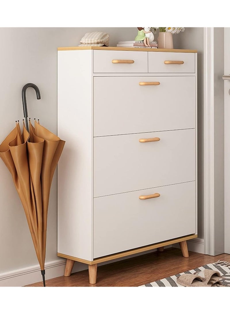 DubaiGallery خزانة أحذية، خزانة تخزين أحذية بأبواب قابلة للطي، رف أحذية قائم بذاته لتخزين المدخل، رف تخزين أحذية، مضاد للسقوط - Image 2