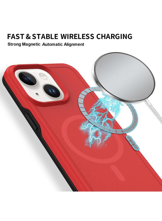اس-توب جراب هاتف iPhone 14 Plus مقاوم للصدمات MagSafe Armor PC Hybrid TPU - Image 5