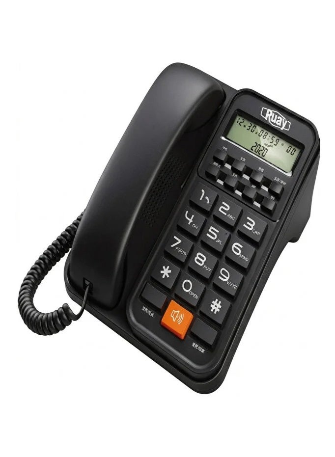 Ruay RA60 Landline Telephone, Corded Desk Phone with LCD Backlit Display, Caller ID, 16 Ringtones, 3 Alarm Settings, Redial Function - Image 1