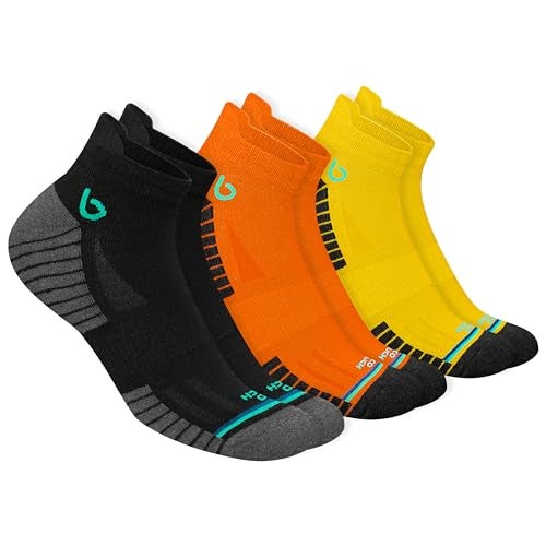 BAMBOS Bamboo Cotton Ankle Length Socks For Men Anti-Microbial Ultra Soft Padded Ankle Socks, Pack Of 3 Multicoloured - Image 3