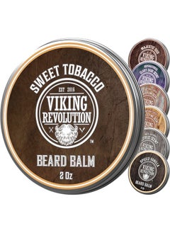 Sweet Tobacco Beard Balm - Beard Butter With Argan Oil, Beard Softener For Men With Jojoba Oil - Beard Moisturizer For Men With Beeswax - Beard Wax For Men (2Oz, 1 Pack)