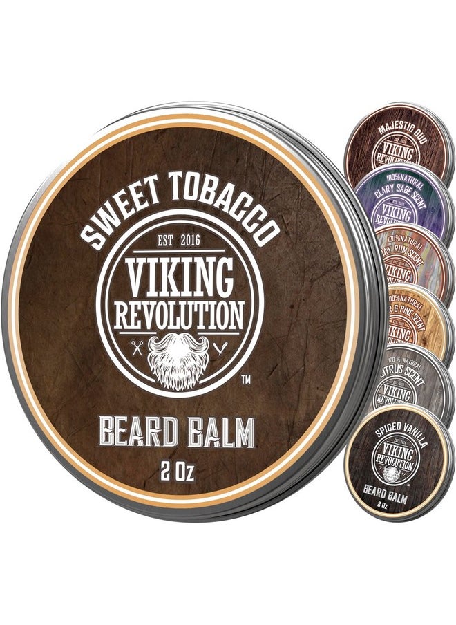 Viking Revolution - Sweet Tobacco Beard Balm - Beard Butter With Argan Oil, Beard Softener For Men With Jojoba Oil - Beard Moisturizer For Men With Beeswax - Beard Wax For Men (2Oz, 1 Pack) - Image 1