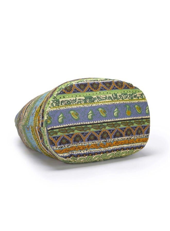 Coton Pose Women Shoulder Handbags Fashion canvas Hippie Crossbody Bags Bohemian Animal Prints Hobo Bags (Green-Yellow) - Image 5
