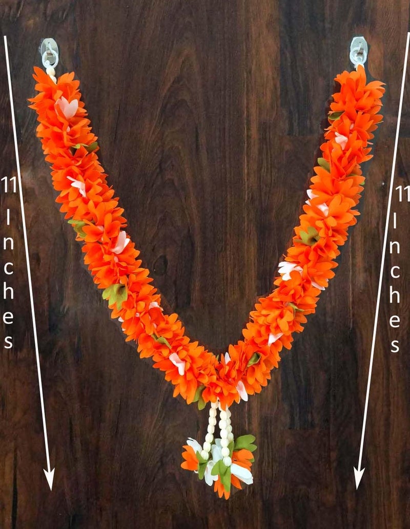 Fresh Flower Garland for Diwali Holi Christmas New Year Birthday Wedding Party Decoration Org Mixed Kada 22 Inches - Image 3