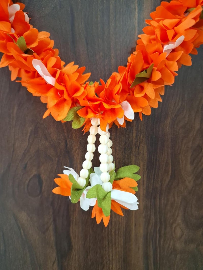 Fresh Flower Garland for Diwali Holi Christmas New Year Birthday Wedding Party Decoration Org Mixed Kada 22 Inches - Image 4