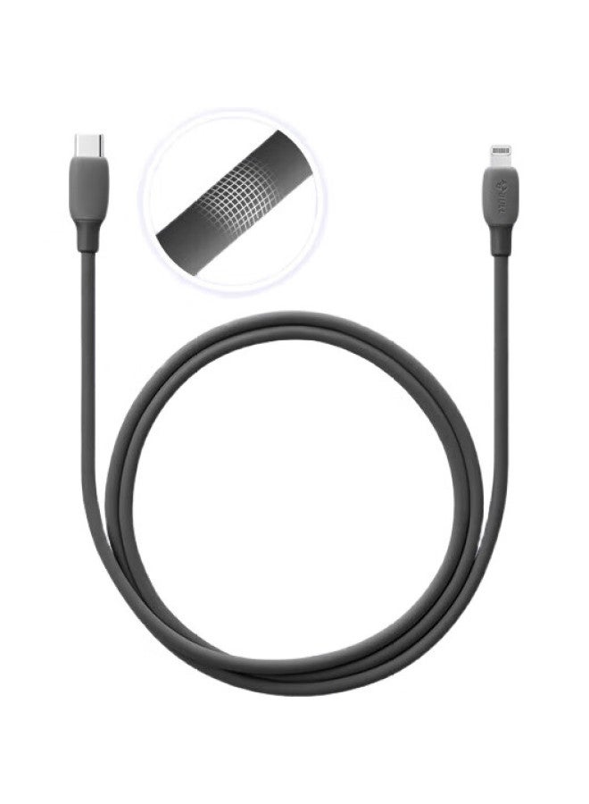 Bull Mfi Certified Apple Fast Charging Cable, Silicone Skin-Friendly, Compatible With Iphone 14/13, Ipad, 20W/30W Charger, Type-C Apple Data Cable, Pebble Gray - Image 3