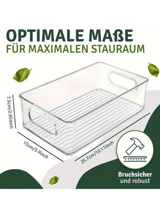 كيتشينو مجموعه من 6 صناديق تخزين الثلاجة، سلة قمامة بلاستيكية شفافة للثلاجة، الفريزر، خزانة المطبخ وتنظيم مستحضرات التجميل,صناديق قابلة للتكديس,حاويات قابلة لإعادة الاستخدام,مادة آمنة للطعام,منظمات المنزل,صناديق متعددة الأغراض - Image 2