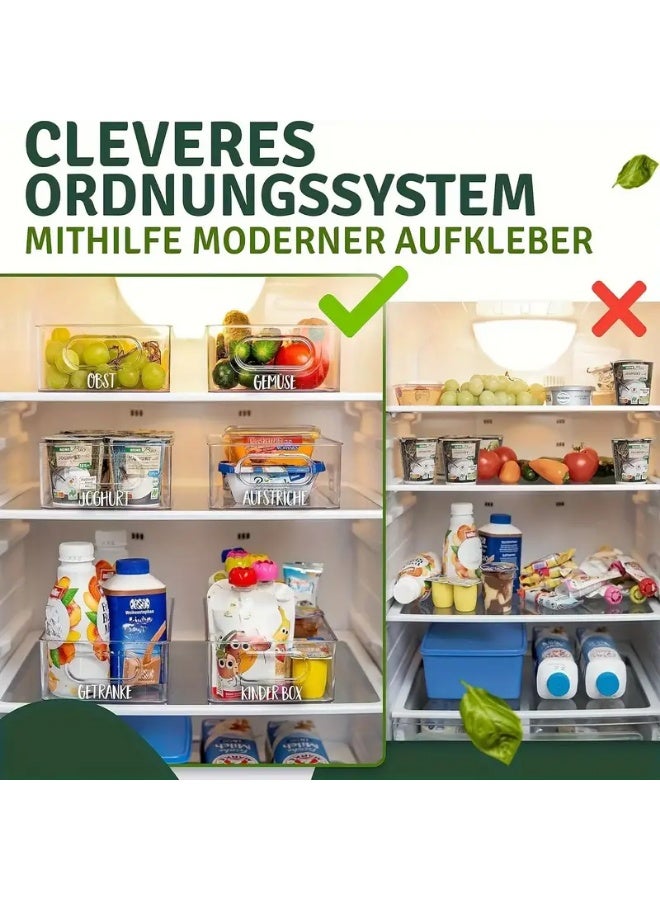كيتشينو مجموعه من 6 صناديق تخزين الثلاجة، سلة قمامة بلاستيكية شفافة للثلاجة، الفريزر، خزانة المطبخ وتنظيم مستحضرات التجميل,صناديق قابلة للتكديس,حاويات قابلة لإعادة الاستخدام,مادة آمنة للطعام,منظمات المنزل,صناديق متعددة الأغراض - Image 3