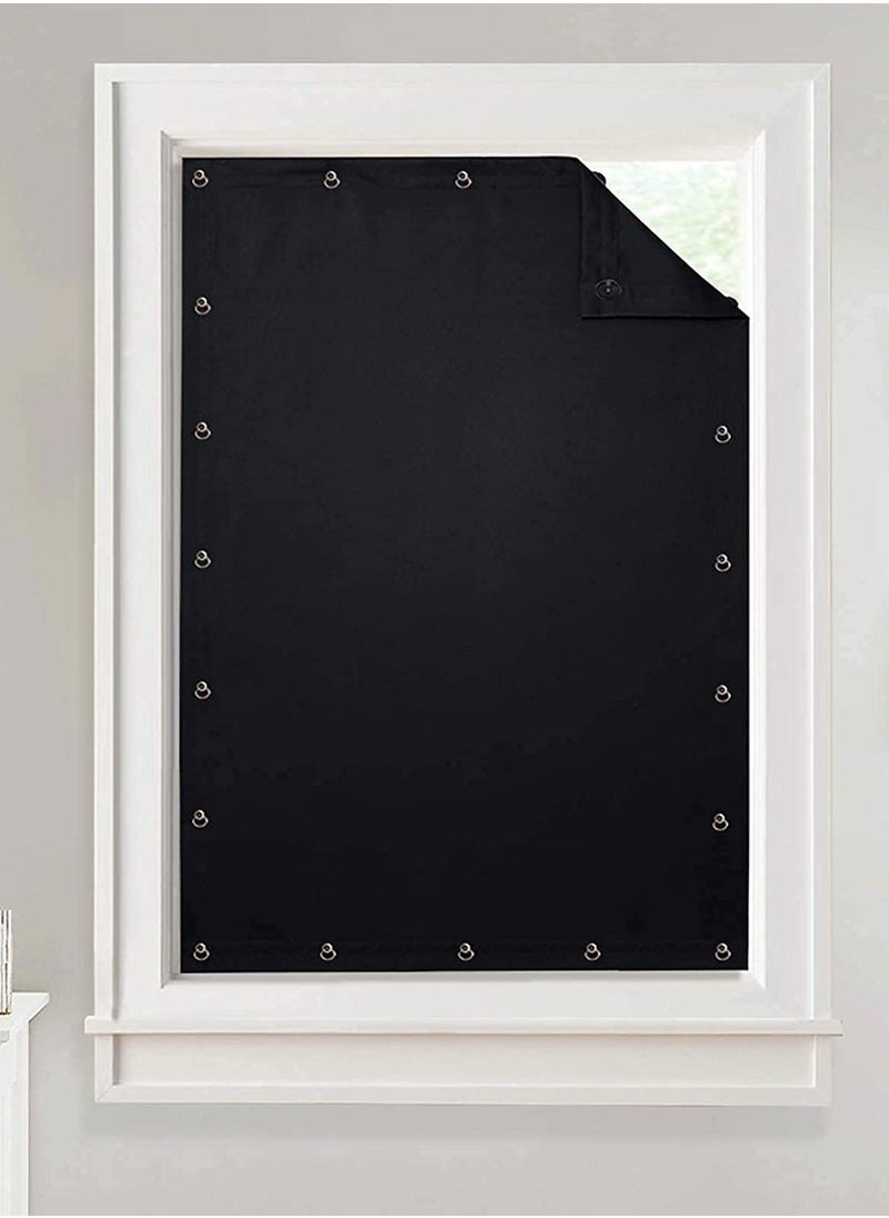 SYOSI - Temporary Blackout Blinds Curtain for Window Travel Portable Adjustable Suckers Sunlight Blocking Blinds Thermal Insulated Curtains for Storage Room Basement, Black, 51 by 78 Inch, 1 Pc - Image 1