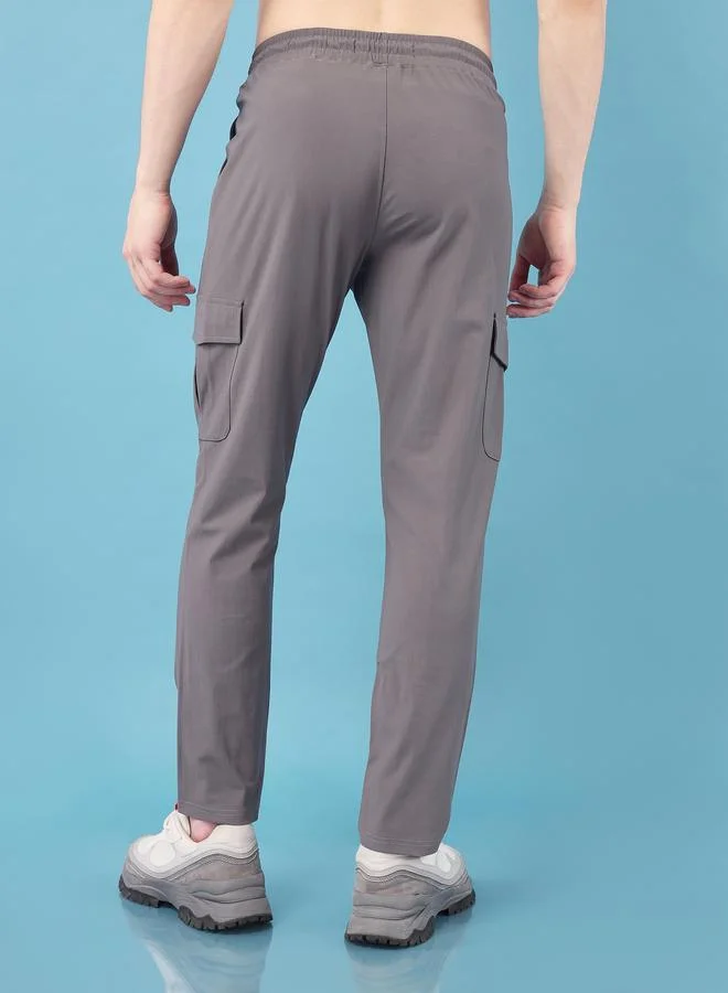 Technosport 4-Way Stretch Cargo Pants with Drawstring by Styli