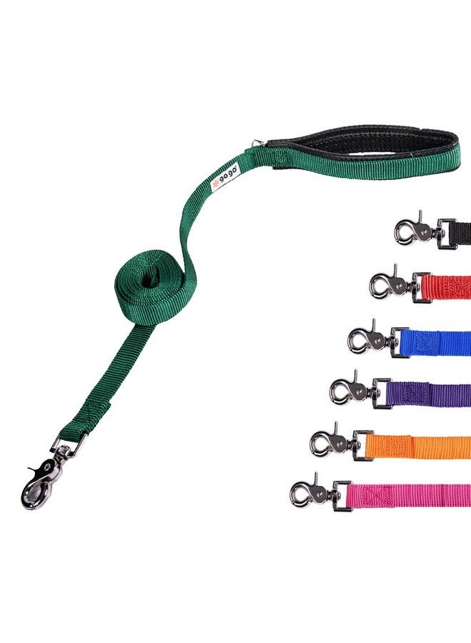 GOGO Pet Products 5/8-Inch Wide Comfy Nylon Dog Leash, 6-Feet Long, Hunter Green - Image 1