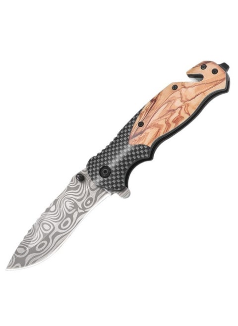 Camping Survival Stainless Steel Outdoor Knife With High Hardness Solid Wood Handle Folding Knife