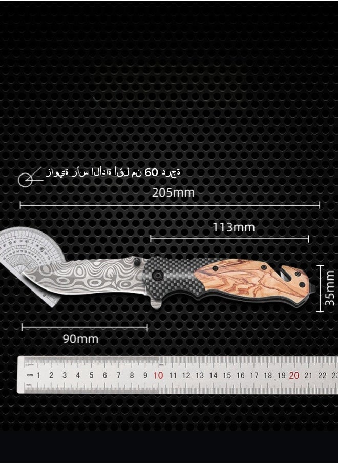 Browning التخييم بقاء الفولاذ المقاوم للصدأ سكينة للاستعمال الخارجي مع صلابة عالية الخشب الصلب مقبض سكين للفرد  - Image 5