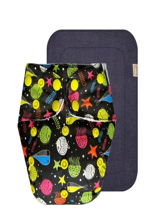 Dumbledo Premium Cloth Diaper with Gray Insert (Pack of 2) | Snug Fit | Breathable | Adjustable Snaps | Perfect for Indian Summers | 3 Months - 3 Years | Unisex Baby - Image 2