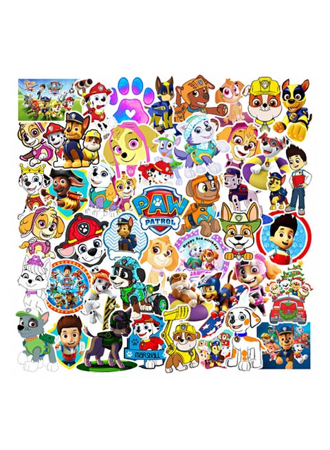 50-Piece PAW Patrol Stickers for Kids Waterproof Cartoon Vinyl Stickers for Laptop