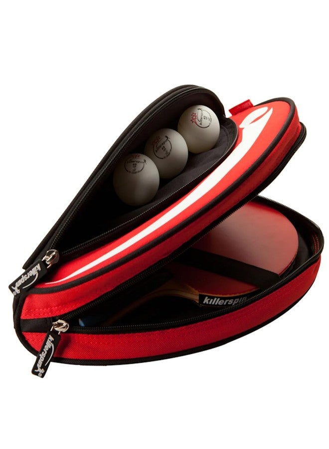 Killerspin Barracuda Ping Pong Paddle Case – Table Tennis Racket Cover with Ball Holder, Durable Travel Storage Bag for 1–2 Paddles & Accessories - Image 3