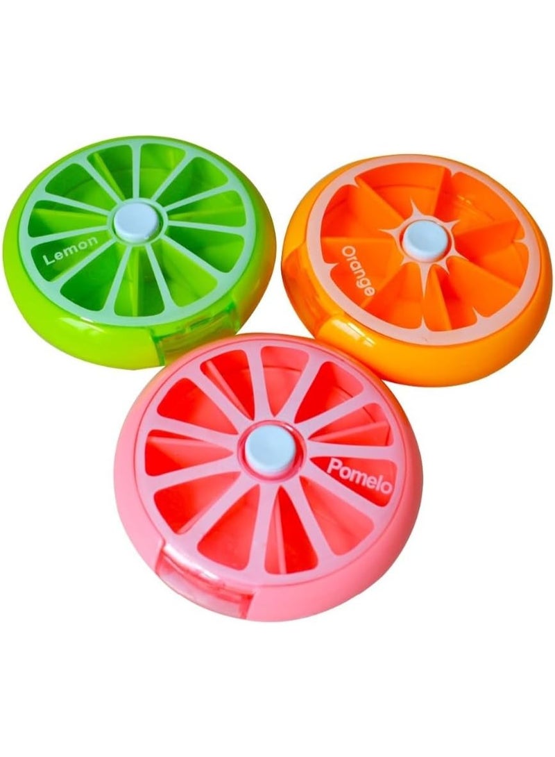 Large pill organizer box with 7 compartments - one piece (multicolored) - Image 3