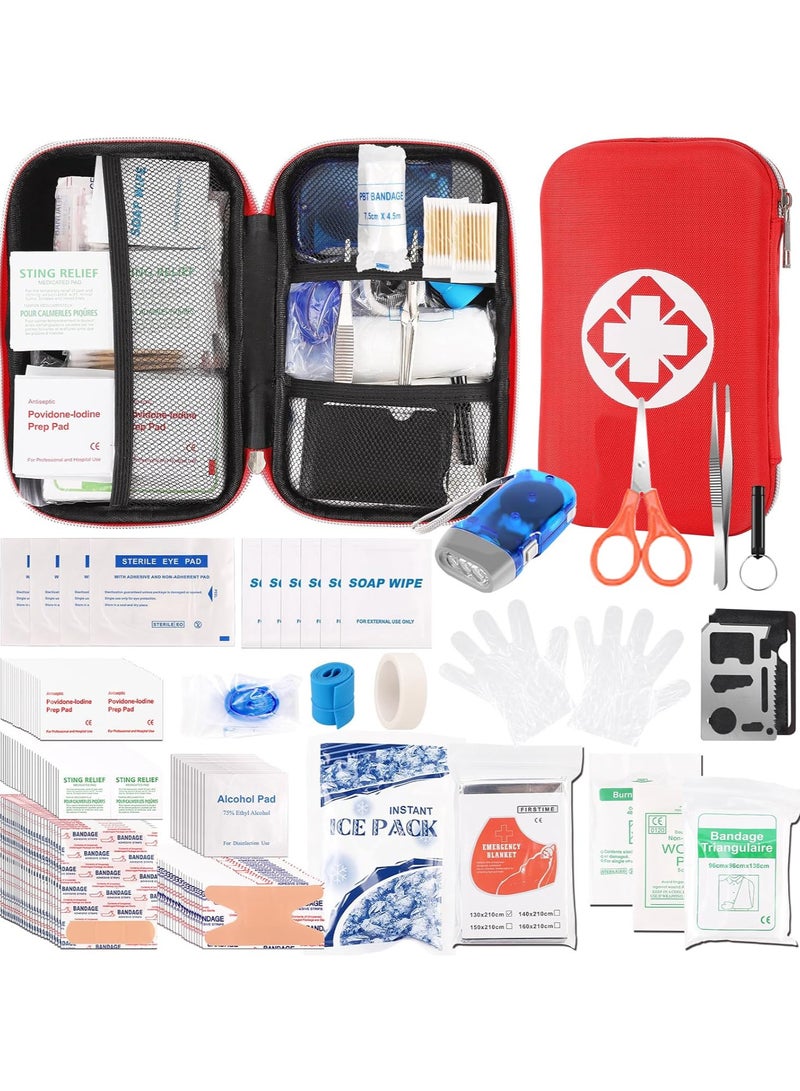 SYOSI 338 Pcs First Aid Kit Waterproof Emergency Kit Survival Gear Trauma Kit with Essential Emergency Medical Supplies Suitable for Travel Home Office Vehicle Outdoor Camping Hiking - Image 1