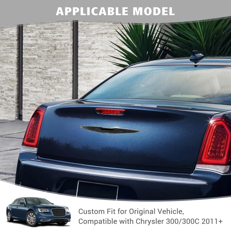 Jimen غطاء حلقة شعار صندوق السيارة الخلفي من جيمين لسيارات كرايسلر 300/300C (2011-2023) - Image 2