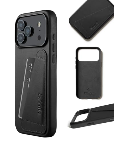 Mujjo Wallet Leather Case for iPhone 17 Pro Max MagSafe Compatible Black - Image 3