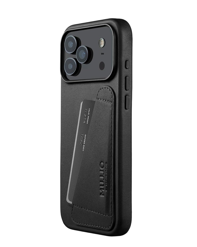 Mujjo Wallet Leather Case for iPhone 17 Pro Max MagSafe Compatible Black - Image 2