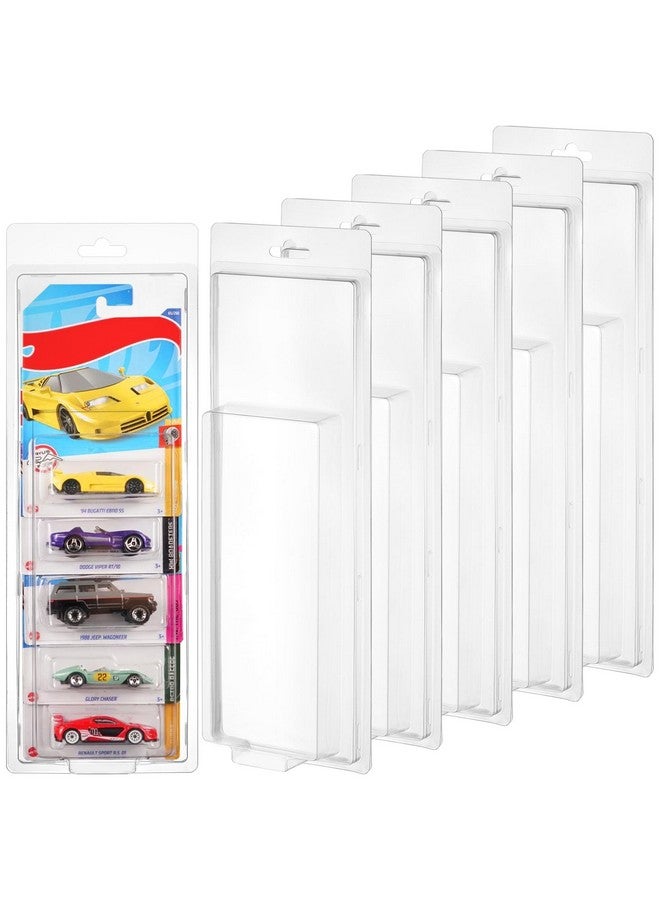 Hlimior 6 Pack 5 Separate Car Protector Case for Hot Wheels Mainline,Protector Packs Compatible with Hot Wheels Model,5 Car Clamshell Display Clamshell Cases Plastic Display Protective Case for Hot Wheel - Image 1