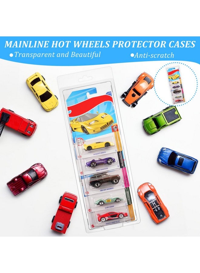 Hlimior 6 Pack 5 Separate Car Protector Case for Hot Wheels Mainline,Protector Packs Compatible with Hot Wheels Model,5 Car Clamshell Display Clamshell Cases Plastic Display Protective Case for Hot Wheel - Image 4
