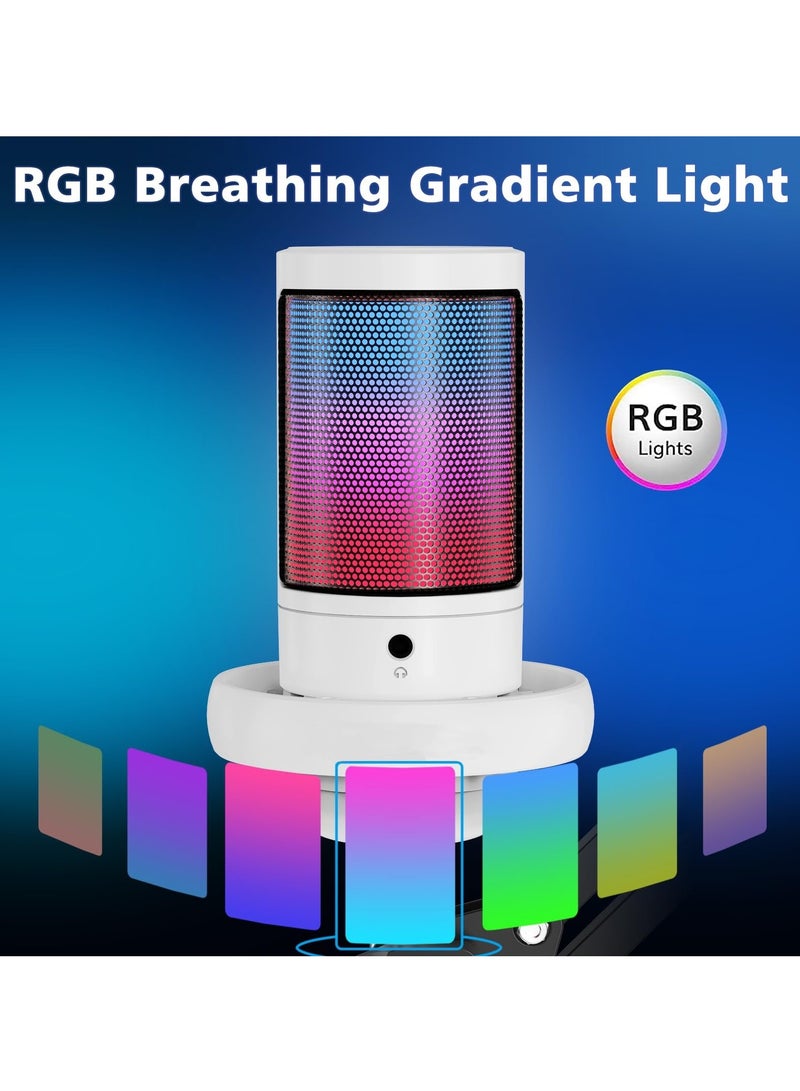 Joshberg USB Gaming Microphone Condenser Mic with Boom Arm for PC PS4/ PS5/Mac/Phone,with Touch Mute RGB Lighting for Streaming,Podcasting - Image 2