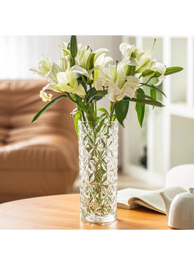 Creative Clear Glass Vase Craft Aesthetic Decorative Small Flower Vase Hydroponic Plant Desktop Ornament Modern Irregularity Vase for Flowers Rose Home and Office - Image 1