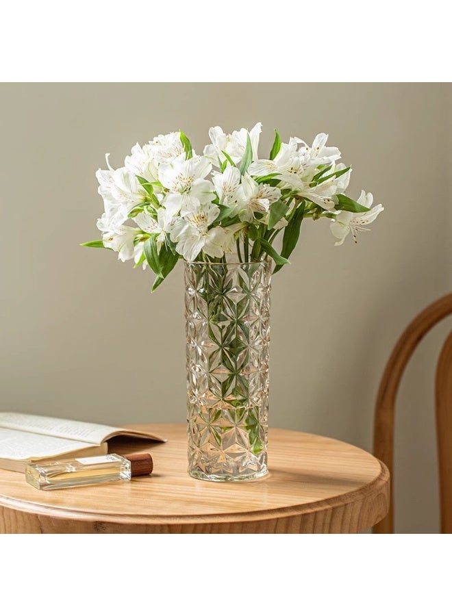 Creative Clear Glass Vase Craft Aesthetic Decorative Small Flower Vase Hydroponic Plant Desktop Ornament Modern Irregularity Vase for Flowers Rose Home and Office - Image 2