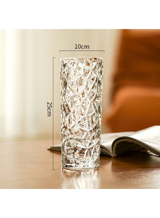 Creative Clear Glass Vase Craft Aesthetic Decorative Small Flower Vase Hydroponic Plant Desktop Ornament Modern Irregularity Vase for Flowers Rose Home and Office - Image 3