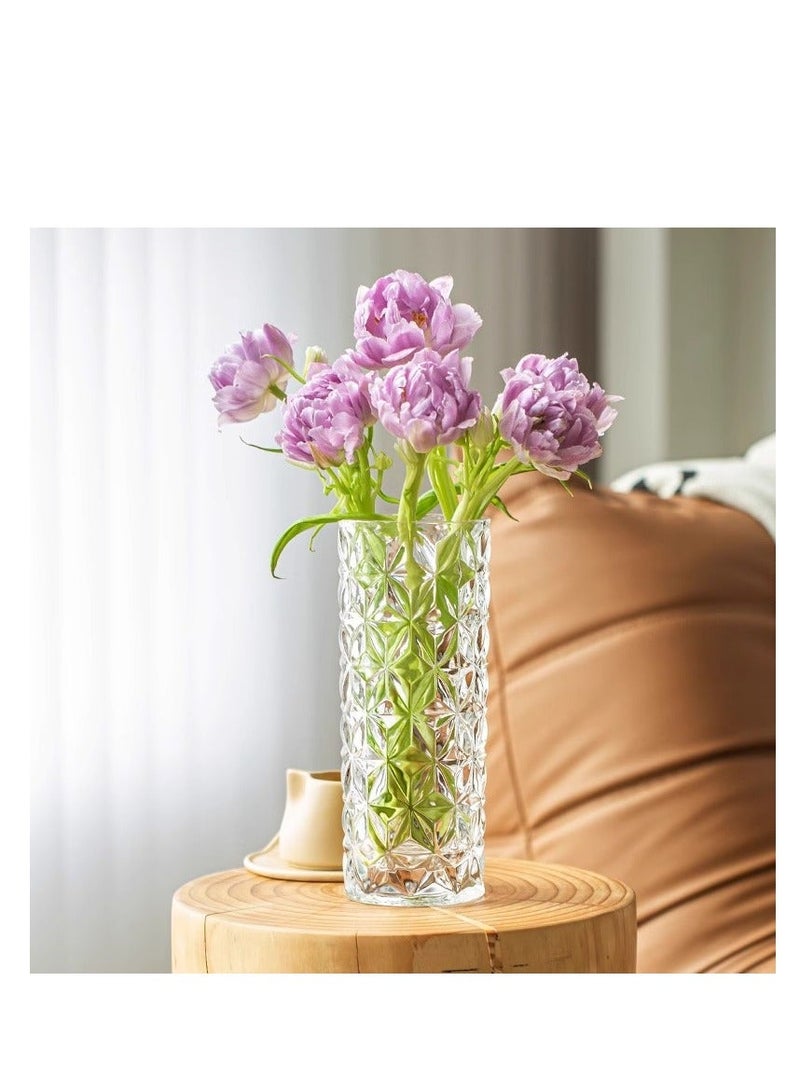 Creative Clear Glass Vase Craft Aesthetic Decorative Small Flower Vase Hydroponic Plant Desktop Ornament Modern Irregularity Vase for Flowers Rose Home and Office - Image 3