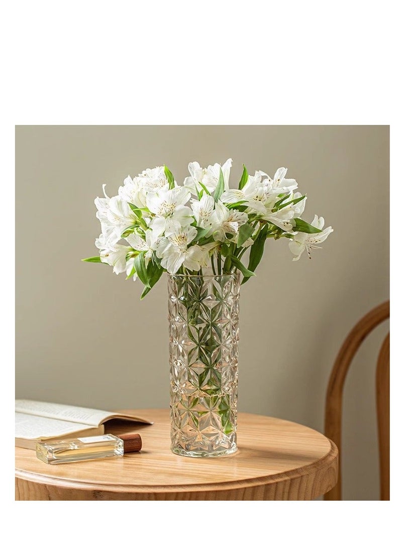 Creative Clear Glass Vase Craft Aesthetic Decorative Small Flower Vase Hydroponic Plant Desktop Ornament Modern Irregularity Vase for Flowers Rose Home and Office - Image 4