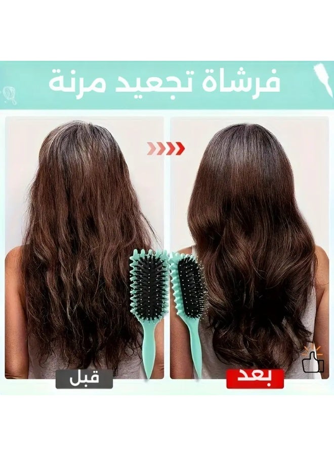 شي إن فرشاة شعر لفك التشابك مع بخاخة لتصفيف الشعر – مجموعة عناية بالشعر 2 قطعة - Image 3