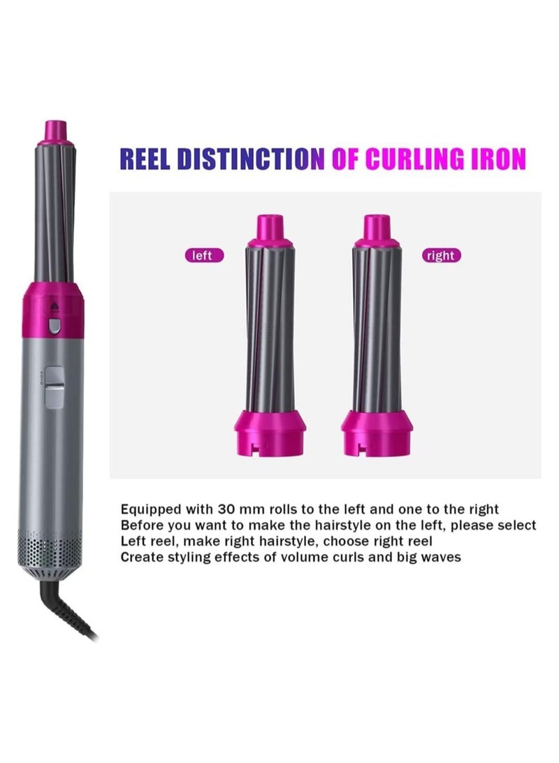 ELTRAZONE 5 In 1 Hair Curler Rotating Hair Dryer Hair Straightener Comb Curling Brush 5 interchangeable barrels, 3 adjustable modes, 30S heating, - Image 3