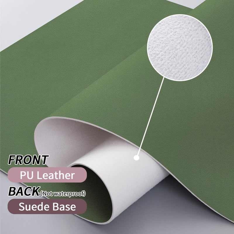 Bloss Green Desk Mat, Desk Matt for Desktop, Large Leather Desk Pad, Desk Pad Mat Waterproof, Computer Mat for Office/Home/Decor/Desk Protector(31.5 x 15.7 Inches) - Image 5