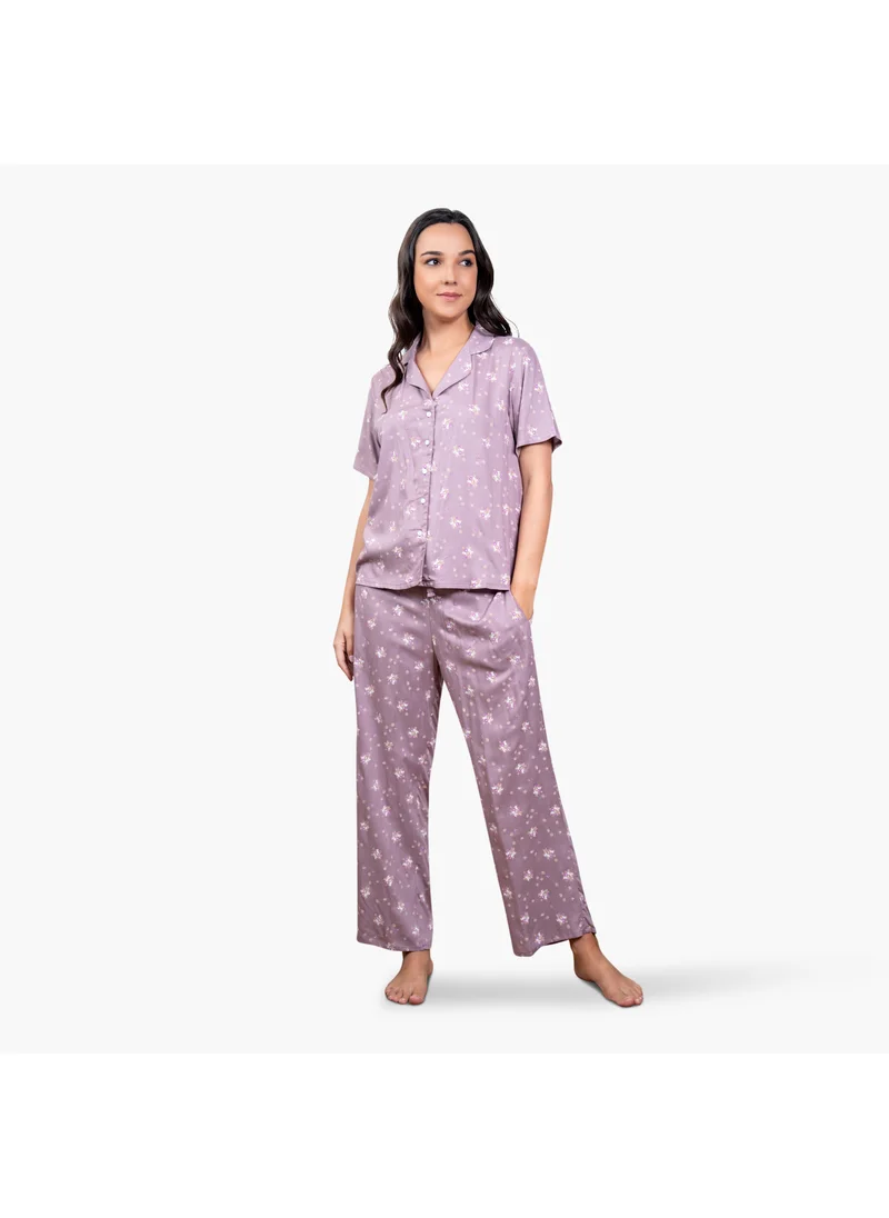 Aadaraya Floral Print Pyjama Set