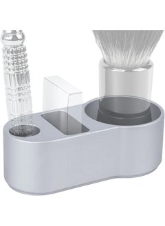 Linkidea Linkidea Razor Stand Holder, Opening Dia 0.5" (14mm) Men's Shaving Stand, Brush and Blade Razor Holder Compatible with Merkur MK-34C, MK-23C, Vikings Blade the Chieftain (Silver) 