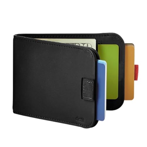 Distil Union Wally 5.0 RFID Wallet - No ID Window - Slim Bifold Wallet for Men with Money Clip, Premium Leather – Minimalist RFID Card Holder - Holds 14 Cards & 30 Bills - Black - Image 4